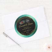 Blauwgroen Glitter- en Zwarte Product Labels - Lad (Envelop)