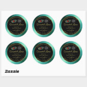 Blauwgroen Glitter- en Zwarte Product Labels - Lad (Vel)