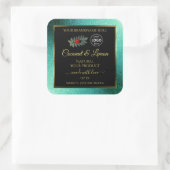 Blauwgroen Glitter- en Zwarte Product Labels - Lad (Tas)