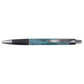 Blauwgroen Glitter Glitz sparkle glam gepersonalis Pen (Achterkant)
