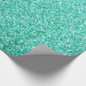Blauwgroen glitter inpakpapier (Hoek)