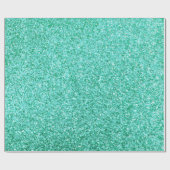 Blauwgroen glitter inpakpapier (Vlak)