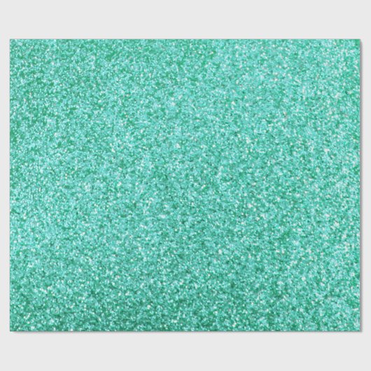 Blauwgroen glitter inpakpapier (Vlak)