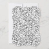 Blauwgroen Glitter Jewel Bow Snowflake Quinceanera Kaart (Achterkant)