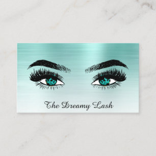 *~* BLAUWGROEN Glitter Lashes QR Brows Extensions Visitekaartje
