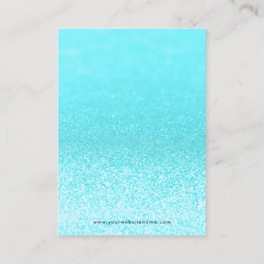 Blauwgroen Glitter Lights Oorbel Sieraden Display Visitekaartje (Achterkant)