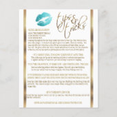 Blauwgroen Glitter Lip 💋 Instructies - Wit Flyer (Achterkant)