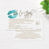 Blauwgroen Glitter Lips 2 - Hoe wordt het toegepas Visitekaartjes (Bureau)