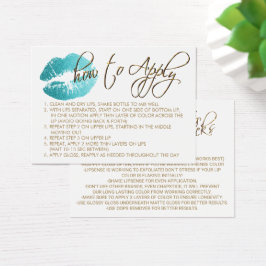 Blauwgroen Glitter Lips 2 - Hoe wordt het toegepas Visitekaartjes