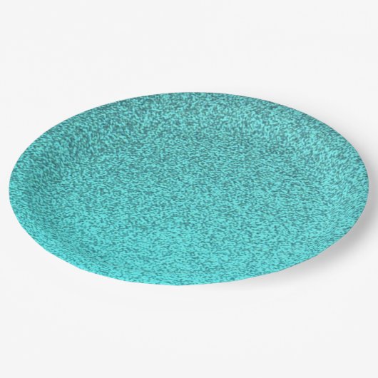 Blauwgroen glitter look papier borden papieren bordje (Gekanteld)