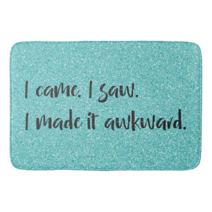 Blauwgroen Glitter maakte ik het Awkward Bath Mat