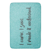 Blauwgroen Glitter maakte ik het Awkward Bath Mat (Voorkant Verticaal)