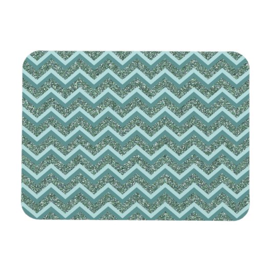 Blauwgroen glitter magneet (Horizontaal)