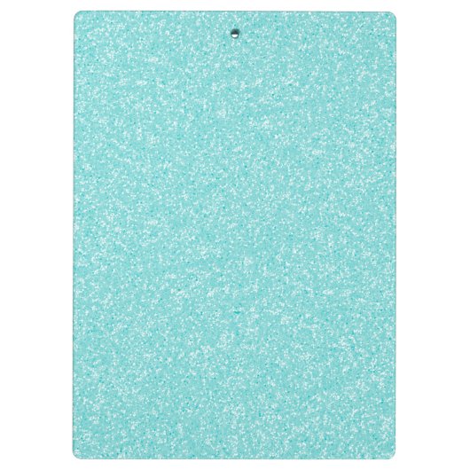 Blauwgroen Glitter Monogram Klembord (Achterkant)