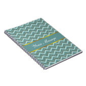 Blauwgroen glitter notitieboek (Rechterzijde)