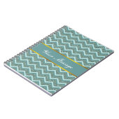 Blauwgroen glitter notitieboek (Linkerzijde)