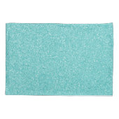 Blauwgroen Glitter Personalized Pillow Hoesje Kussensloop (Achterkant)
