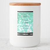 Blauwgroen Glitter Product Labels diamanten Logo Voedselcontainer Etiket (Voorkant)