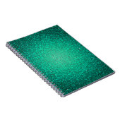 Blauwgroen Glitter Sequin Disco Glitz Spiral Notit Notitieboek (Rechterzijde)