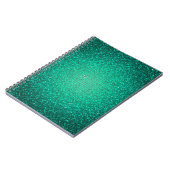 Blauwgroen Glitter Sequin Disco Glitz Spiral Notit Notitieboek (Linkerzijde)
