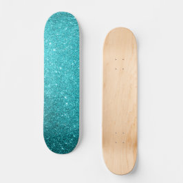 Blauwgroen Glitter Skateboard