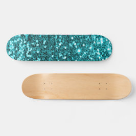 Blauwgroen Glitter Skateboard