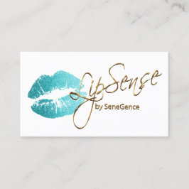 Blauwgroen Glitter-stick Visitekaartje