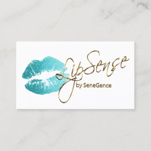 Blauwgroen Glitter-stick Visitekaartje