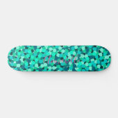 Blauwgroen Glitter Super Star Cute Persoonlijk Skateboard (Horizontaal)