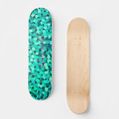 Blauwgroen Glitter Super Star Cute Persoonlijk Skateboard (Voorkant)