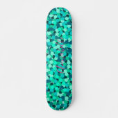 Blauwgroen Glitter Super Star Cute Persoonlijk Skateboard (Voorkant)