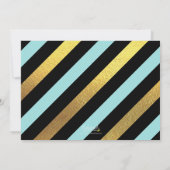 Blauwgroen Glitter Sweet 16 foto verjaardagsuitnod Kaart (Achterkant)