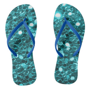 Blauwgroen Glitter-Teenslippers Teenslippers