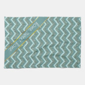 Blauwgroen glitter theedoek (Horizontaal)
