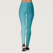 Blauwgroen glitterglans leggings (Achterkant)