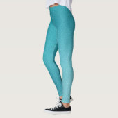 Blauwgroen glitterglans leggings (Links)
