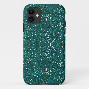 blauwgroen glitterifoon 5 hoesje