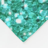 Blauwgroen glitterpatroon fleece deken (Hoek)