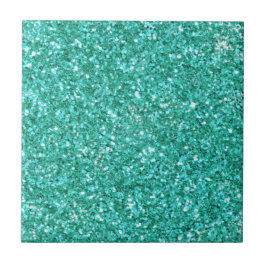 Blauwgroen glitterpatroon keramische tegels tegeltje