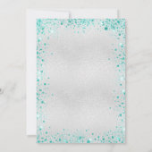 Blauwgroen glitterstofglansglansglansglansglansgla kaart (Achterkant)