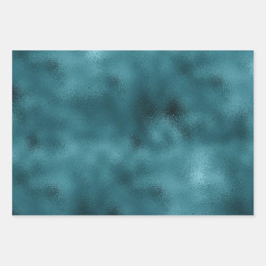 Blauwgroen Glitz Glitter Glam Inpakpapier Vel (Voorkant 2)