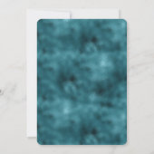 Blauwgroen Glitz Glitter Glam Kaart (Achterkant)