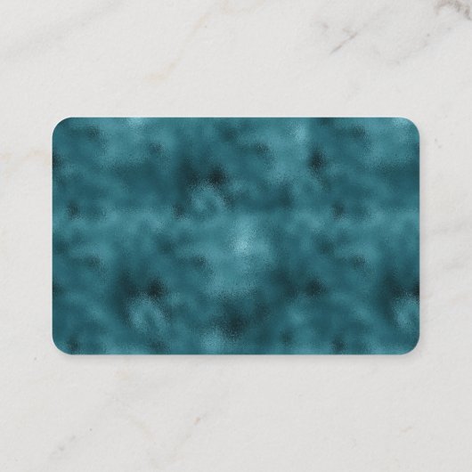 Blauwgroen Glitz Glitter Glam Visitekaartje (Achterkant)