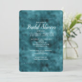 Blauwgroen Glitz Glitter Glam Vrijgezellenfeest Kaart (Staand voorkant)