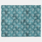 Blauwgroen Glitzy Glam Peacock Feathers Fleece Deken (Voorkant (Horizontaal))