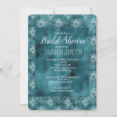Blauwgroen Glitzy Glam Peacock Vrijgezellenfeest Kaart (Voorkant)