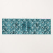 Blauwgroen Glitzy Glam Peacock Yogamat (Voorkant (horizontaal))