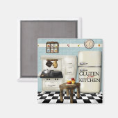 Blauwgroen Glutenvrije keuken Magneet (Voorkant / Achterkant)