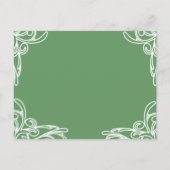 Blauwgroen goedkope bruiloft uitnodiging Briefkaar (Achterkant)