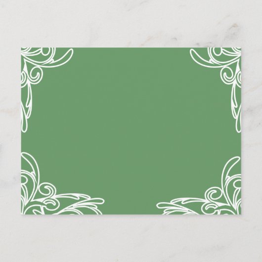 Blauwgroen goedkope bruiloft uitnodiging Briefkaar (Achterkant)